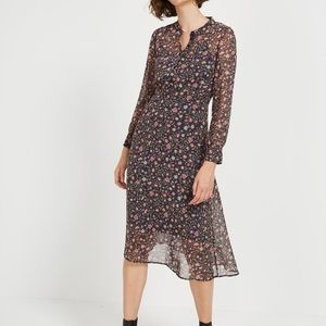 Frank and Oak Folk Print MIDI Dress, size M